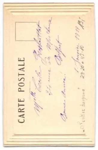 Seiden-AK Herr hilft einer Dame über einen Fluss