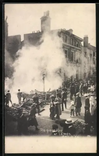 AK Lewes, The Great Fire 1904, Brand