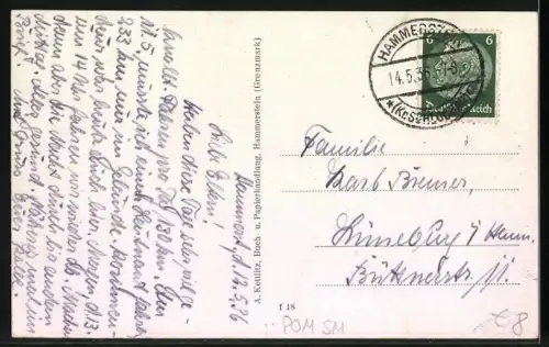 AK Hammerstein, Ortspartie mit Fachwerkhäusern