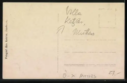 Foto-AK Mutters, Villa Ketzler mit Garten