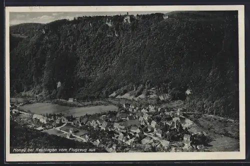AK Honau bei Reutlingen, Ortsansicht vom Flugzeug aus