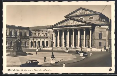 AK München, National- und Residenztheater, Max-Joseph-Platz
