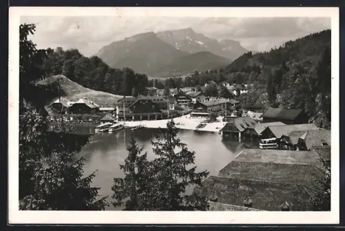 AK Berchtesgaden, Königssee mit Blick zur Seelände