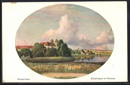 Künstler-AK Seeon /Chiemsee, Schloss Seeon