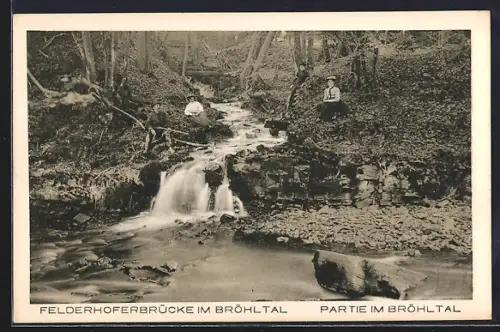 AK Felderhoferbrücke im Bröhltal, Partie im Bröhltal