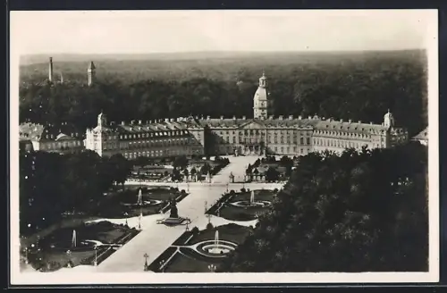 AK Karlsruhe, Schlossplatz, Badisches Landesmuseum