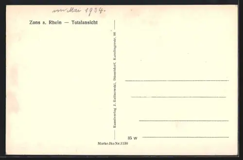 AK Zons a. Rhein, Totalansicht