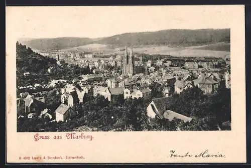 AK Marburg, Stadtansicht