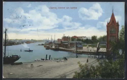 AK Lübeck, Partie am Hafen