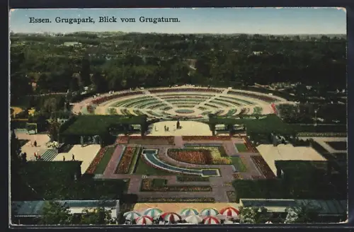 AK Essen, Grugapark, Blick vom Grugaturm