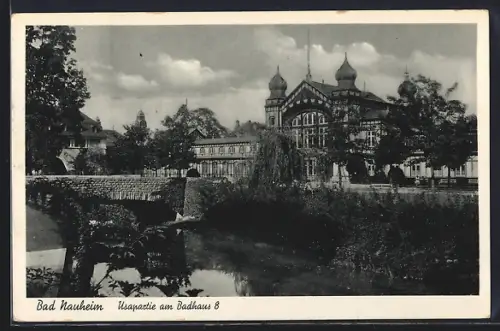 AK Bad Nauheim, Usapartie am Badehaus 8