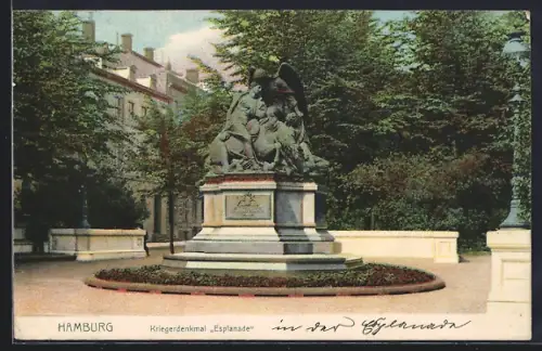 AK Hamburg-Neustadt, Kriegerdenkmal Esplanade