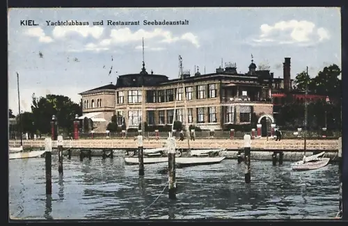 AK Kiel, Yachtclubhaus, Restaurant Seebadeanstalt, Boote