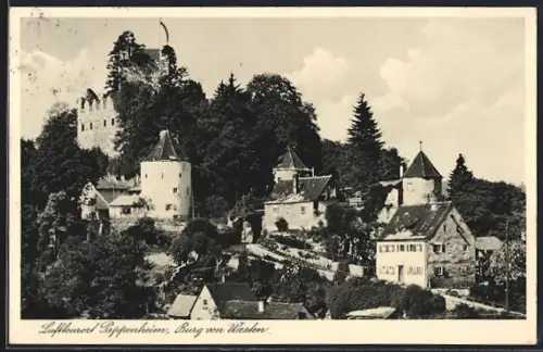 AK Pappenheim, Burg von Westen