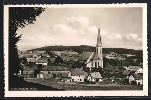 AK Teisnach /Bayer. Wald, Ortspartie mit Kirche