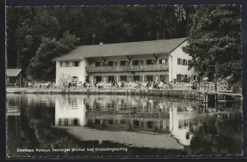 AK Grossdingharting, Gasthaus Pension Deininger Weiher