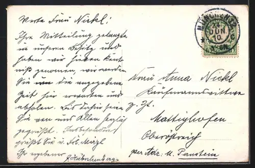 AK München, Blick zum Prinzregenten-Theater