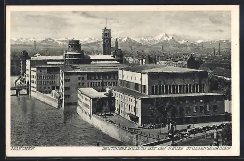 AK München, Deutsches Museum mit den n euen Studiengebäuden