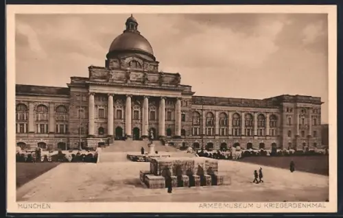 AK München, Armeemuseum und Kriegerdenkmal