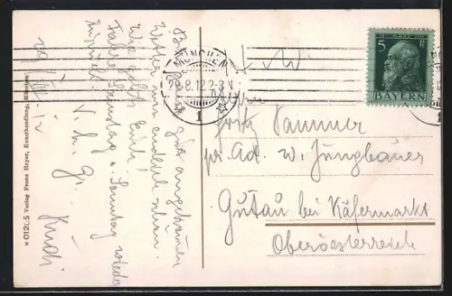 AK München, Hofgarten mit Springbrunnen