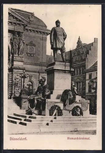 AK Düsseldorf, Bismarckdenkmal