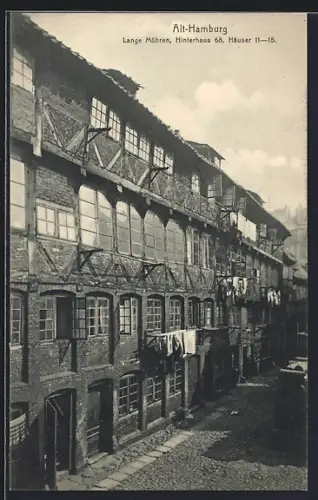 AK Alt-Hamburg, Lange Mühren, Hinterhaus 68, Häuser 11-15