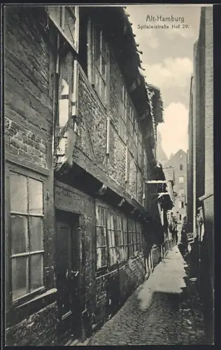 AK Alt-Hamburg, Hof in der Spitalerstrasse 29