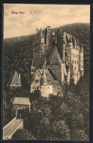 AK Wierschem, Blick zur Burg Eltz