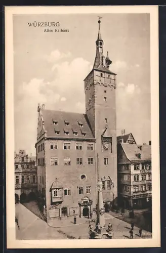 AK Würzburg, Partie am alten Rathaus