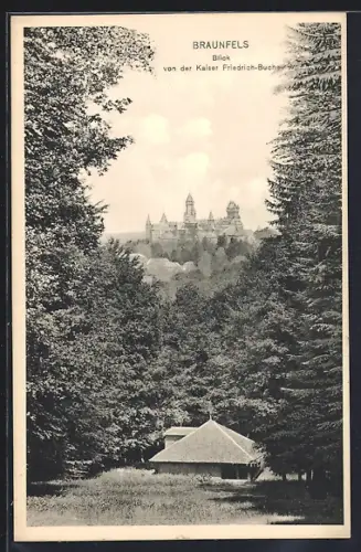 AK Braunfels, Blick von der Kaiser Friedrich-Buche mit Schloss