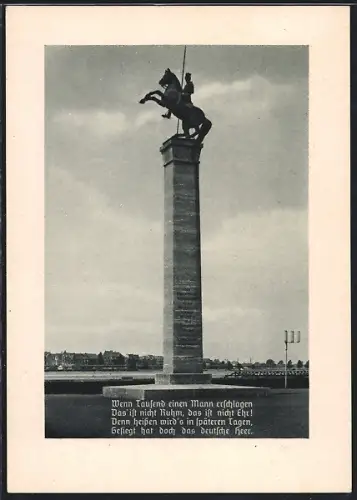 AK Düsseldorf, Ulanendenkmal