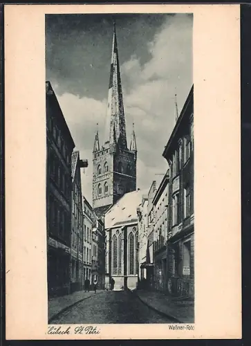 AK Lübeck, Strasse zur St. Petri-Kirche