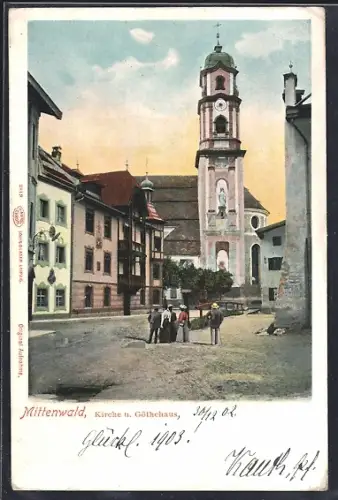 AK Mittenwald, Kirche u. Göthehaus