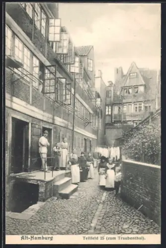AK Hamburg-Neustadt, Teilfeld 25 (Zum Traubenthal), Strassenpartie
