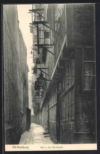 AK Alt-Hamburg, Hof in der Steinstrasse
