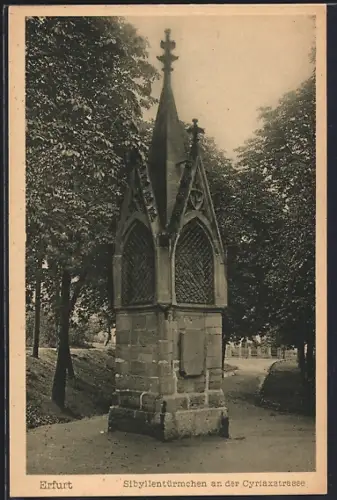 AK Erfurt, Sibyllentürmchen an der Cyriaxstrasse