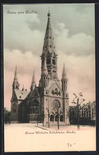 AK Berlin-Charlottenburg, Ansicht der Kaiser Wilhelm-Gedächtniskirche