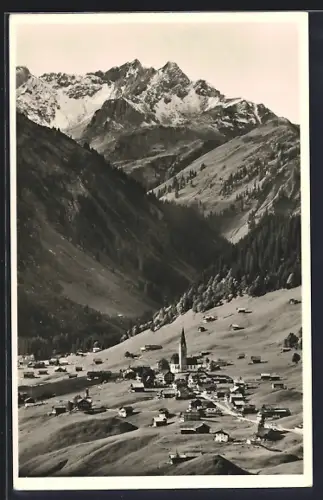 AK Mittelberg, Ortsansicht mit Bödmen