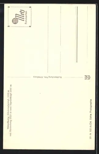 AK Mittelberg, Ortsansicht mit Bödmen