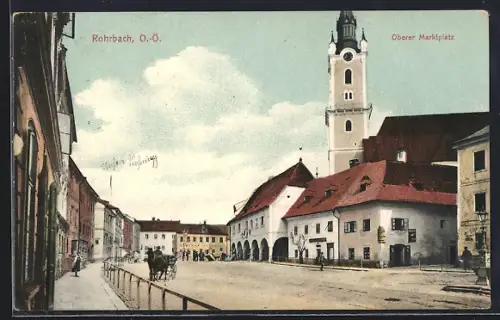 AK Rohrbach /O. Ö., Oberer Marktplatz