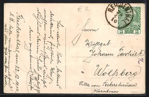 AK Reichenthal /O.-Oe., Strassenpartie mit Kirche