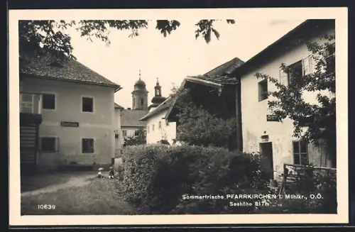 AK Pfarrkirchen i. Mühlkr., Ortspartie mit Gasthaus