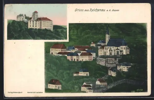 AK Reichenau a. d. Gusen, Teilansicht mit Kirche, Ortspartie