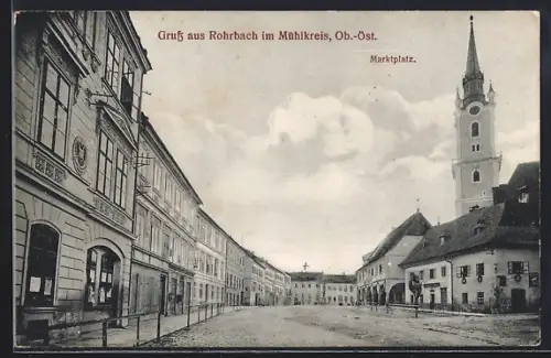 AK Rohrbach im Mühlkreis, Marktplatz mit Gasthaus