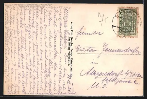 AK Oepping i. Mühlkreis, Strassenpartie mit Kirche