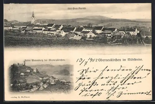 AK Oberneukirchen im Mühlkreise, Süd-West-Ansicht, Ruine Waxenberg bei Oberneukirchen