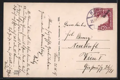 AK Horn, Strassenpartie mit Kindern