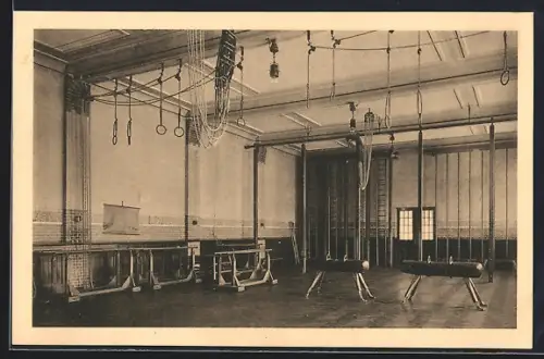 AK Berlin-Schöneberg, Uhlandschule, städt. Lyzeum, Kolonnenstrasse 21, Turnhalle der Anstalt