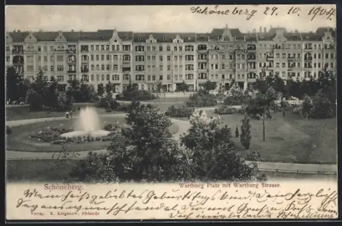 AK Schöneberg, Wartburg Platz mit Wartburg Strasse