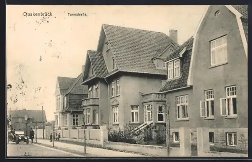 AK Quakenbrück, Häuser in der Turmstrasse